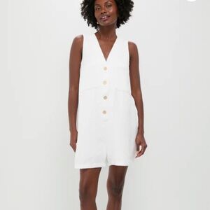 Tuckernuck White Textured Myla Romper
